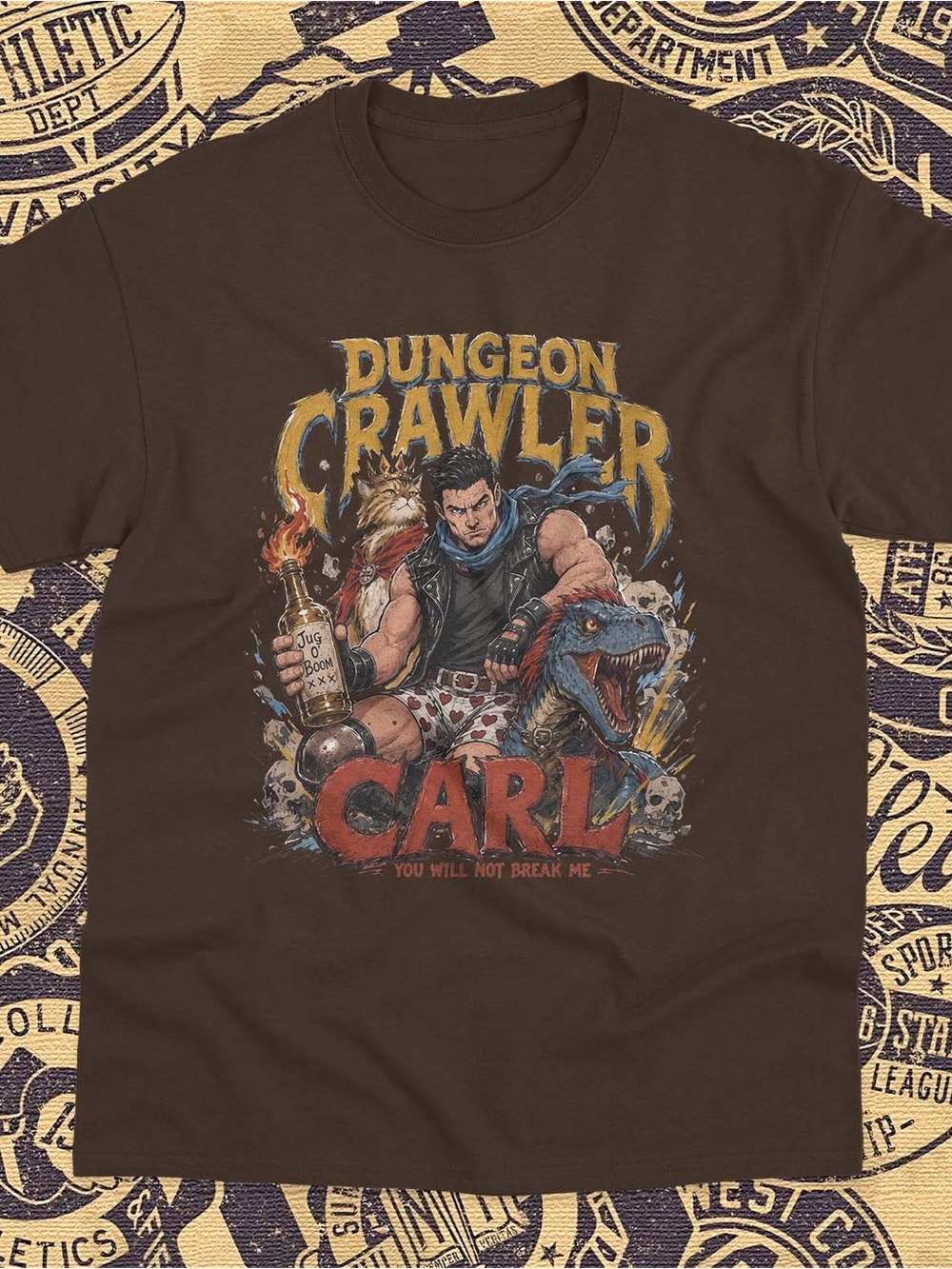 Dungeon Crawler Carl Graphic Tee - Brown